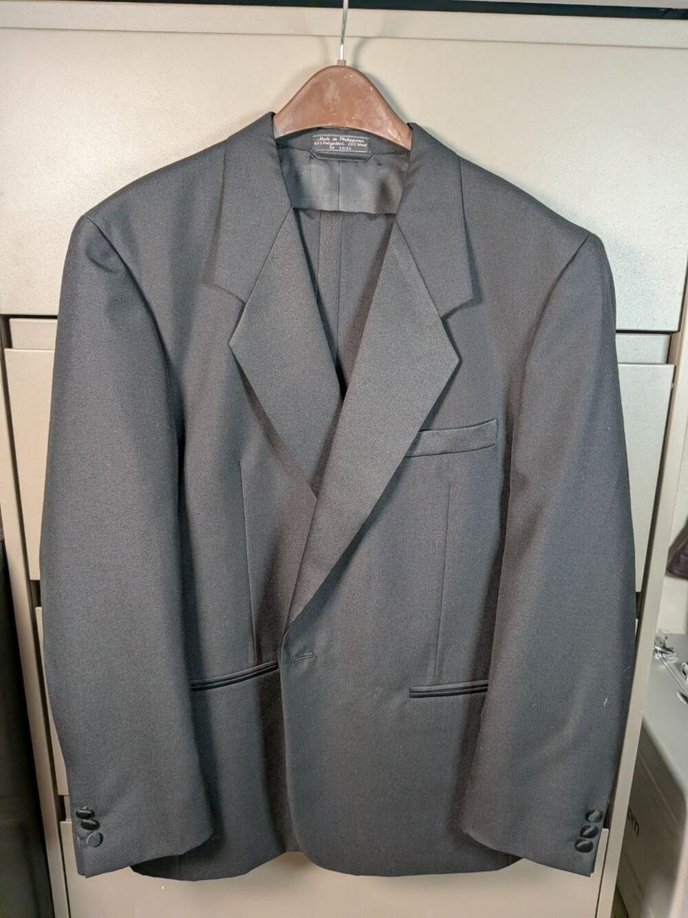 Vintage Jeffrey Banks Black Sport Coat Blazer 44R Like New